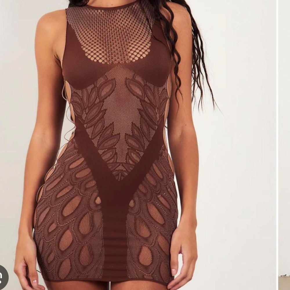 POSTER GIRL Chocolate Mini Dress